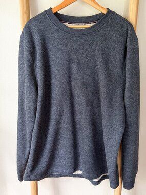 BC Clothing Heritage Sherpa Lined Thermal Crewneck Navy XXL